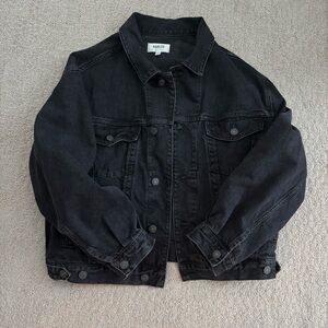 EUC Agolde Charlie Oversized Denim Jacket in Black - Size S